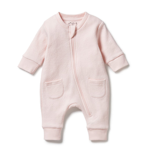 Wilson & Frenchy Organic Quilted Growsuit Pink