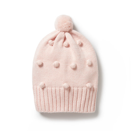 Wilson & Frenchy Kitted Bauble Hat Pink