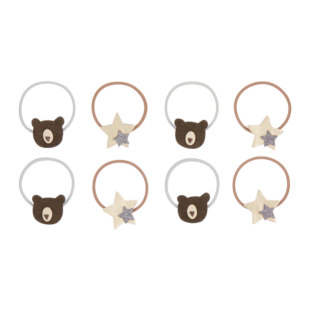 Grizzly Bear Hair Ties 4 Pack