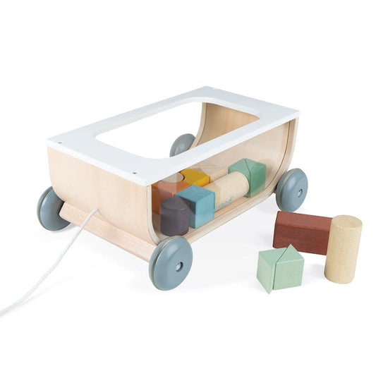 Janod - Cocoon Cart with Blocks
