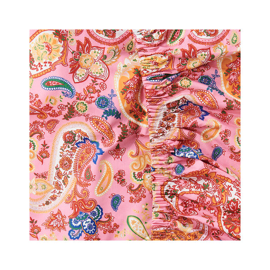 Kip & Co Paisley Colourful Fitted cot sheet