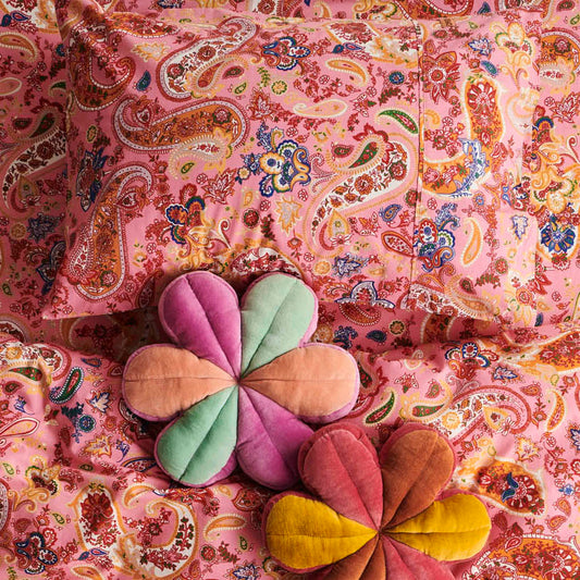Paisley Colourful Organic Cotton Pillowcase Standard