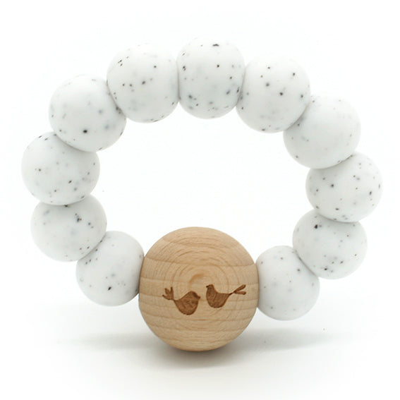 Lucy Silicone/Wood Teether - Speckle