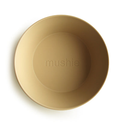 Mushie Dinner Bowl Round S/2 - Mustard