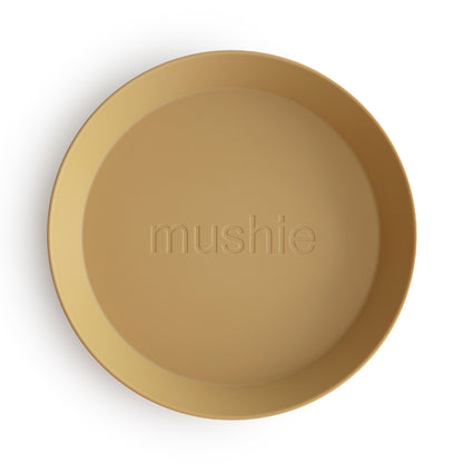 Mushie Dinner Plate Round S/2 - Mustard