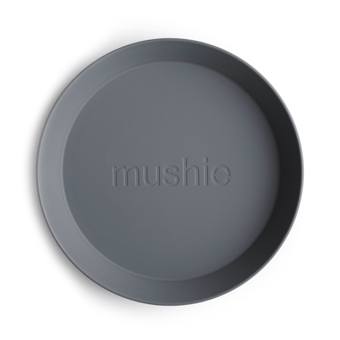 Mushie Dinner Plate Round S/2 - Smoke