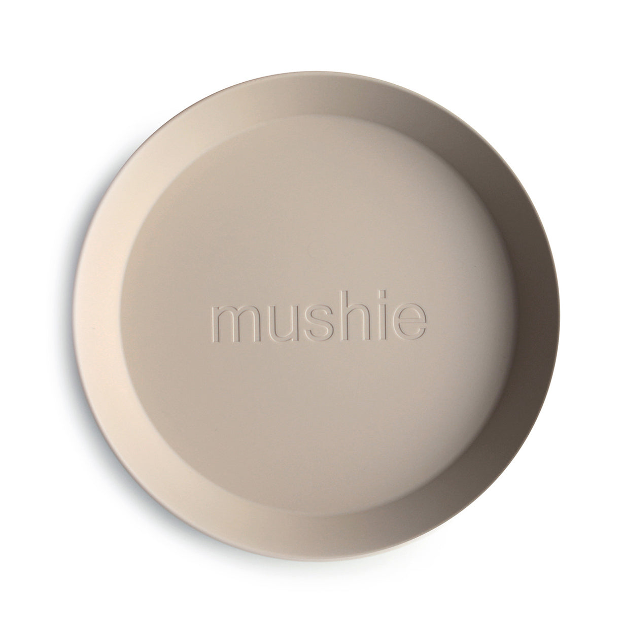 Mushie Dinner Plate Round S/2 - Vanilla