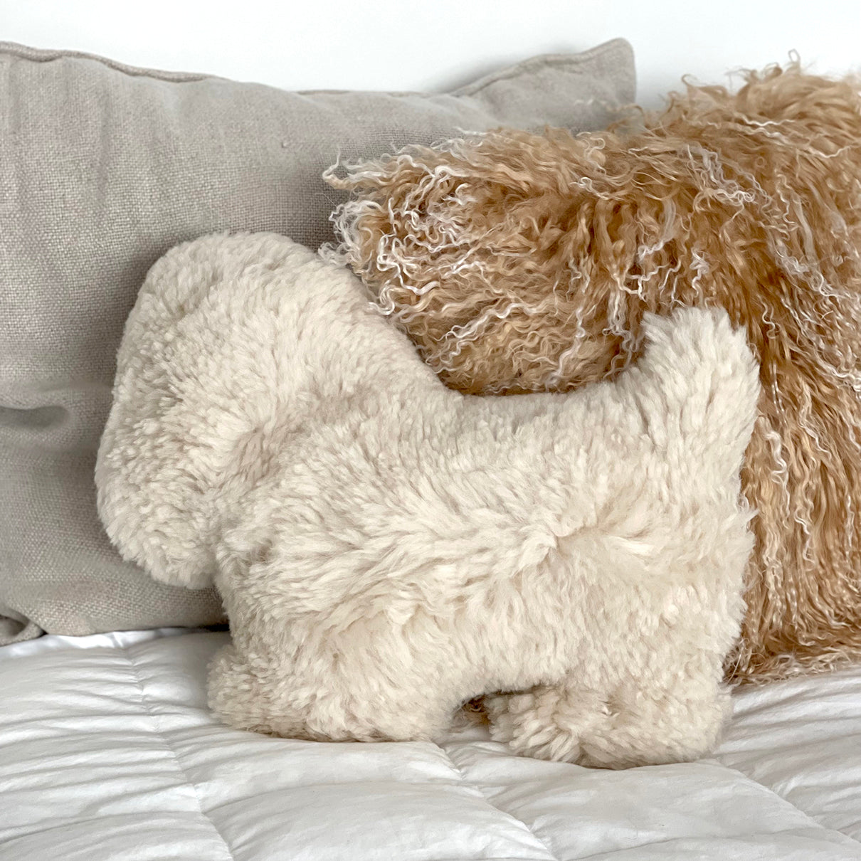 NZ Sheepskin Dog Cushion
