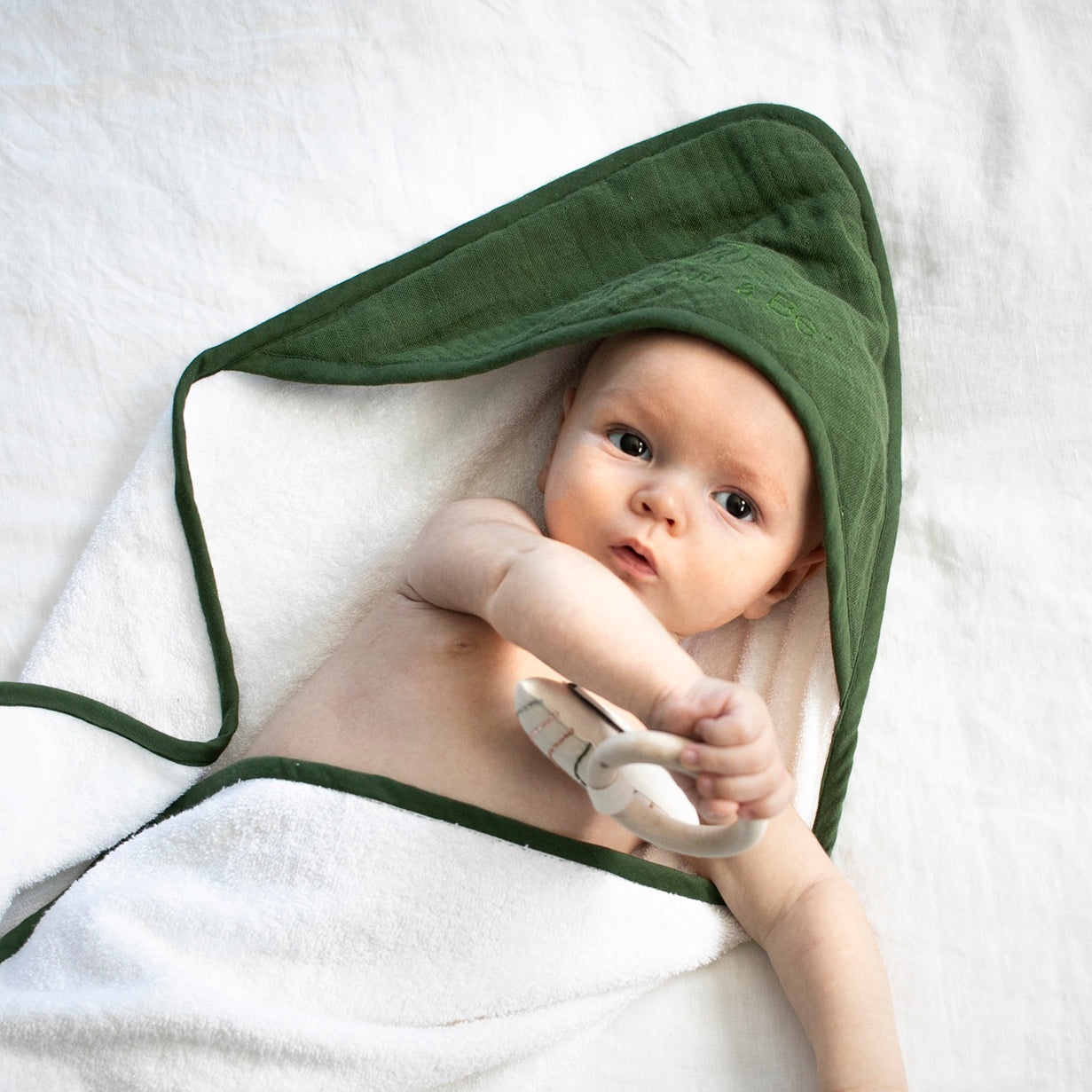 Pine Baby Hooded Towel - Burrow + Be