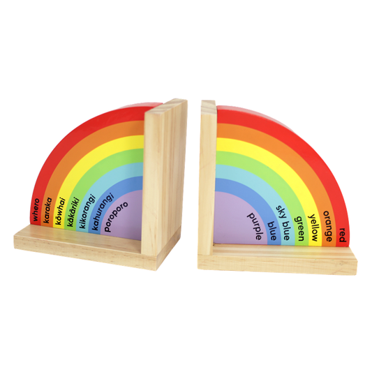 Rainbow Bookends - Te Reo Maori English