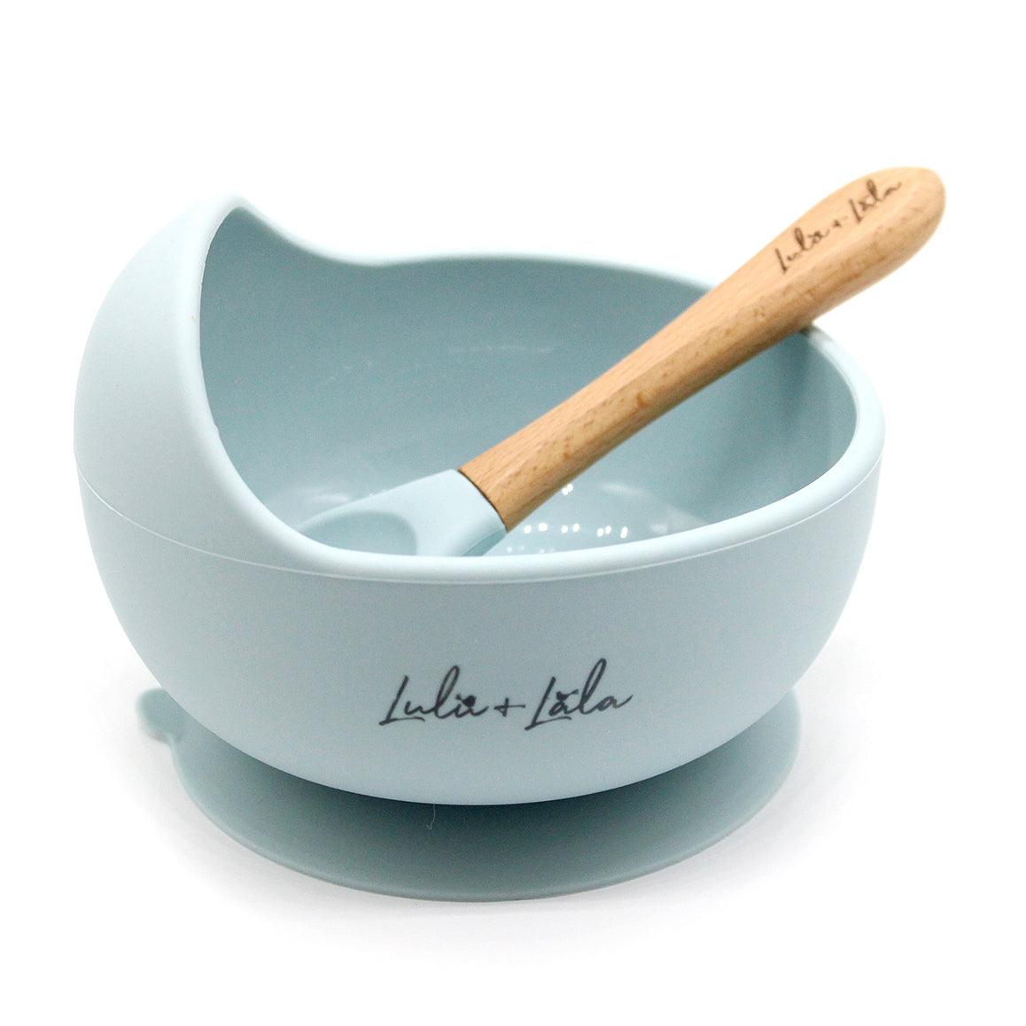 Lulu + Lala Silicone Bowl + Spoon Set - Blue
